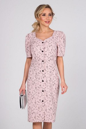 Платье Кимберли №2. Цвет:св.розовый/цветы