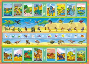 Раскраска с наклейками А5 "Динозавры"