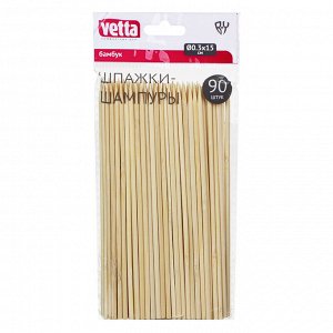VETTA Шпажки-шампуры 90шт, бамбук, 15см, d 3мм