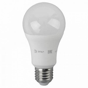Лампа светодиодная ЭРА, 17 (145) Вт, цоколь E27, груша, теплый белый, 25000 ч, smdA60-17w-827-E27