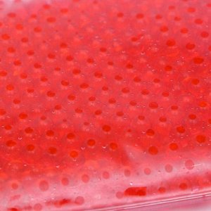 Охлаждающий и согревающий гелевый пакет, с шариковым наполнителем, красный, 15*10 см