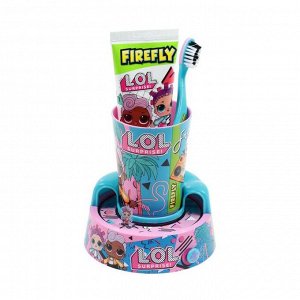 Набор Firefly L.O.L. LO-13: зуб. щётка + зуб. паста 75 мл + подставка-таймер, от 6-12 лет