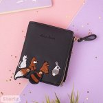 Мини-кошелек &quot;Хвостики&quot; черный
