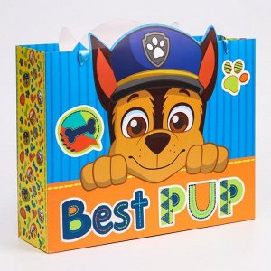 Пакет ламинированный горизонтальный, 31 х 40 х 11 см "Best pup", Щенячий патруль