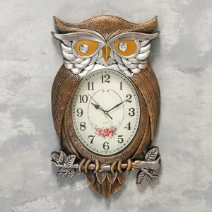 Часы настенные, серия: Животные, "Символ мудрости", дискретный ход, 32 х 51 см