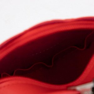 Сумка детская, отдел на молнии, длинный шнурок, цвет красный, «Радуга»