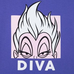 Футболка «Diva» Злодейки oversize, цвет фиолетовый
