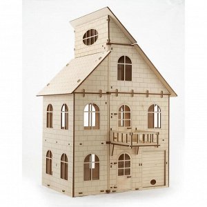 Сборная модель из дерева 3D «Кукольный дом с лифтом»