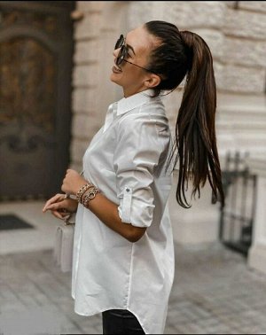 Рубашка Женская 4504 "Однотон" Белая