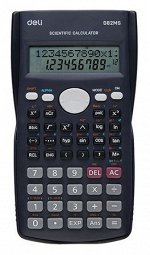 Калькулятор научный 10+2 разряда ED82MS темно-синий (1147246) Deli {Китай}