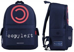 Рюкзак молодежный "COPYLEFT" (СИНИЙ) 30х40х17 см 12-003-148/02 Bruno Visconti {Китай}