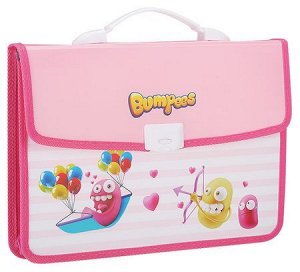 Портфель пластиковый А4 "Bumpees" EZ60002 2 отделения, с ручкой и замком (1028890) Deli