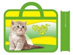 Папка для тетрадей А4 на молнии с ручками 33х26х7,5 см ПМ-А4-225 &quot;ЧУДО КОТЕНОК&quot; Пчелка {Россия}