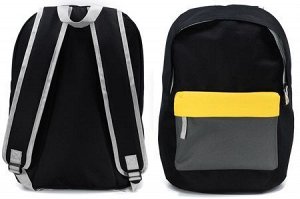 Рюкзак молодежный "STREET BASIC" 38х28х15 см черно-желтый РЮК38КР-ЧЖ Creativiki {Китай}