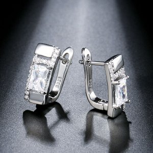 Серьги Покрытие: серебро 925, фианиты