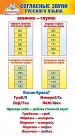 Карточка-шпаргалка &quot;Согласные звуки русского языка&quot;