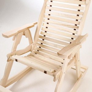 Кресло-качалка на ленте, 70x130x120см, из липы, "Добропаровъ"