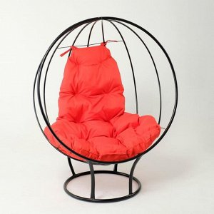 Кресло "Кокон" с красной подушкой, 139х106х69см