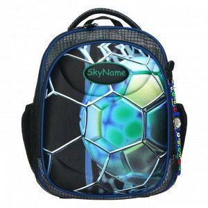 Рюкзак каркасный SkyName R4 35 х 27 х 15 см, с брелоком, эргономичная спинка, «Мяч»
