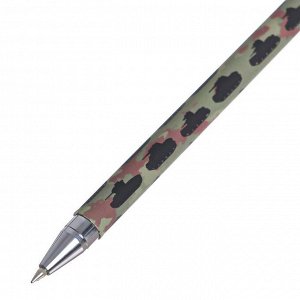 Ручка шариковая HappyWrite "Военный паттерн.Танки", 0,5 мм, синие чернила