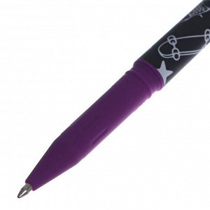 Ручка шариковая PrimeWrite &quot;Скейтборд.Паттерн&quot;, 0,7 мм, синие чернила на масляной основе