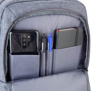 Рюкзак молодежный, GoPack 119, 43.5x30x11 см, эргономичная спинка, синий