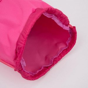 Мешок для обуви, наружный карман, цвет розовый