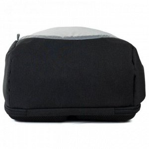 Рюкзак молодежный, GoPack 169, 43x28x10 см, эргономичная спинка, чёрный/серый