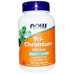 Now Foods, Tri-Chromium, 500 мкг, 180 капсул