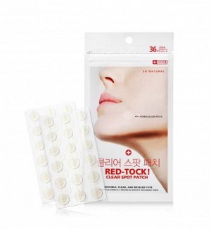 So Natural Red-Tock Clear Spot Patch Антибактериальные наклейки против прыщей, 30 гр