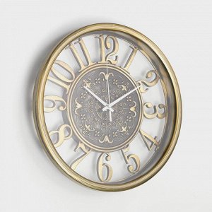 Часы настенные, серия: Интерьер, "Звана", золотые, d=30 см