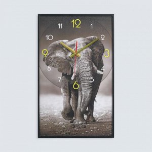 Часы настенные, серия: Животные, "Джамбо", 57х35х4 см, микс