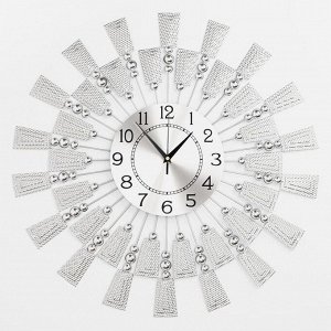 Часы настенные, серия: Ажур, "Перувельз"  d=60 см, d=22 см, 1 АА, плавный ход