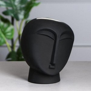 Ваза настольная "Будда", чёрная, керамика, 21.5 см