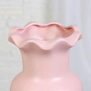 Ваза напольная керамика "Вилена" 17*60 см, розовый