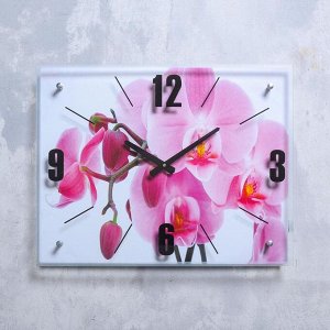 Часы настенные, серия: Цветы, "Орхидея", 40х50  см, в ассортименте