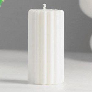 Свеча- цилиндр ароматическая "Рельеф.Кокосовый рай", 5х10 см