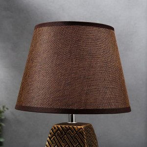 Настольная лампа с абажуром RISALUX 16444/1BR, E14, 40 Вт, бронза, 22x22x34 см
