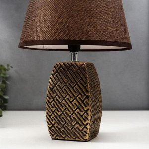 Настольная лампа с абажуром RISALUX 16444/1BR, E14, 40 Вт, бронза, 22x22x34 см