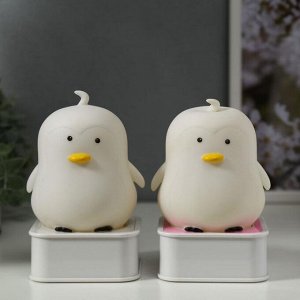 Фигурка световая RISALUX «Утёнок», LED-ночник, от батареек 4xАА, USB, RGB, 9x9x15.5 см, МИКС