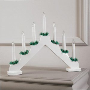 Светодиодная фигура «Рождественская горка» 39 ? 31 ? 5 см, дерево, 220 В, свечение тёплое белое