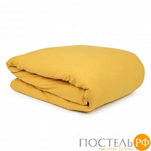 Комплект постельного белья горчичного цвета из органического стираного хлопка из коллекции Essential 150х200 см