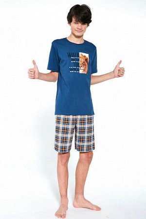 Пижама подростковая с шортами для мальчиков