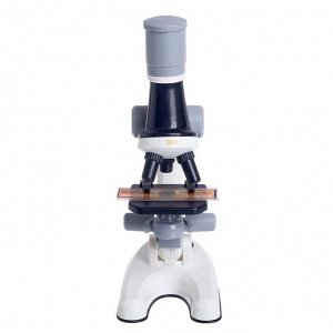 Микроскоп детский «Юный ботаник», кратность х100, х400, х1200, белый, подсветка, уценка (помята упаковка)