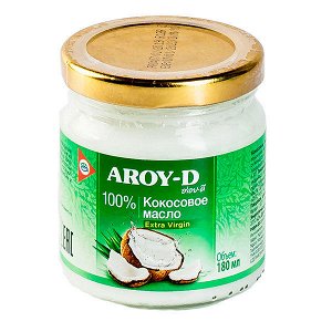 Масло кокосовое Aroy-D Extra Virgin 180 мл.