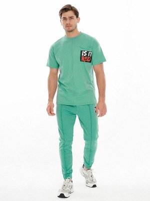 Костюм джоггеры с футболкой салатового цвета 9181Sl