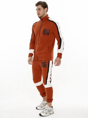 Спортивный костюм трикотажный оранжевого цвета 9156O