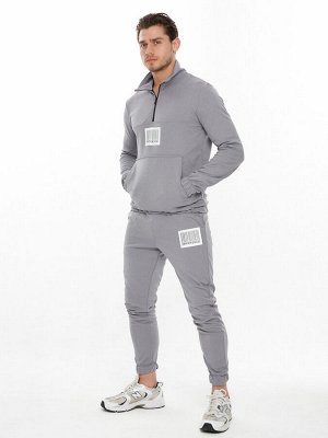 Спортивный костюм анорак серого цвета 9155Sr