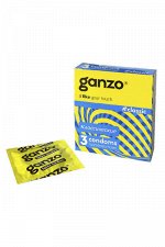 Презервативы Ganzo Classic, классические, с обильной смазкой, латекс, 18,5 см, 3 шт