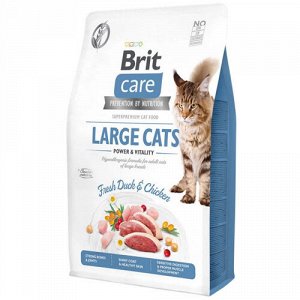 Brit Care GF д/кош Large Cats д/крупных Сила и энергия Утка/Курица 2кг